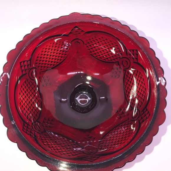 Vintage Avon Ruby Cape Cod Pedestal Candy Dish 6” - Picture 4 of 10